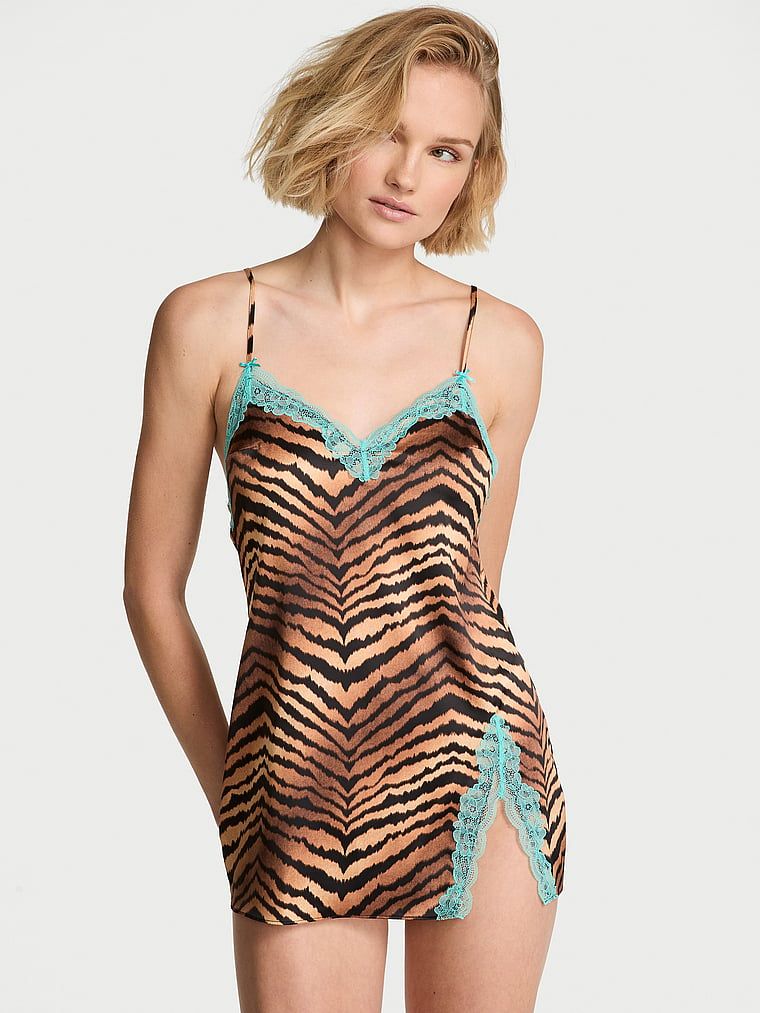 Victoria's Secret Saténová mini spodnička s krajkou Tease