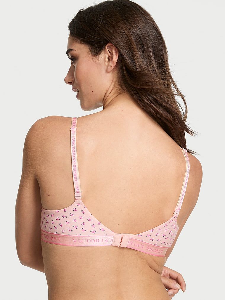 Bavlněná push-up podprsenka Perfect Shape s logem