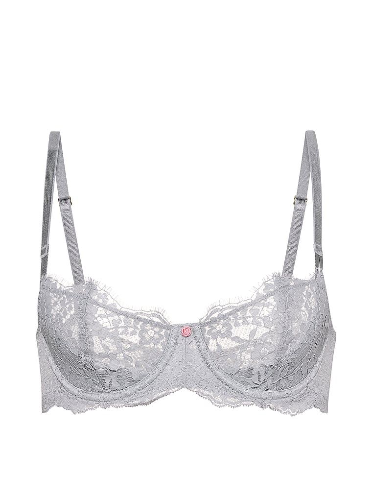 Wicked Lace Balconette nepolstrovaná podprsenka Balconette. Produkt je šedou barvy, pochází z kolekce Dream Angels.