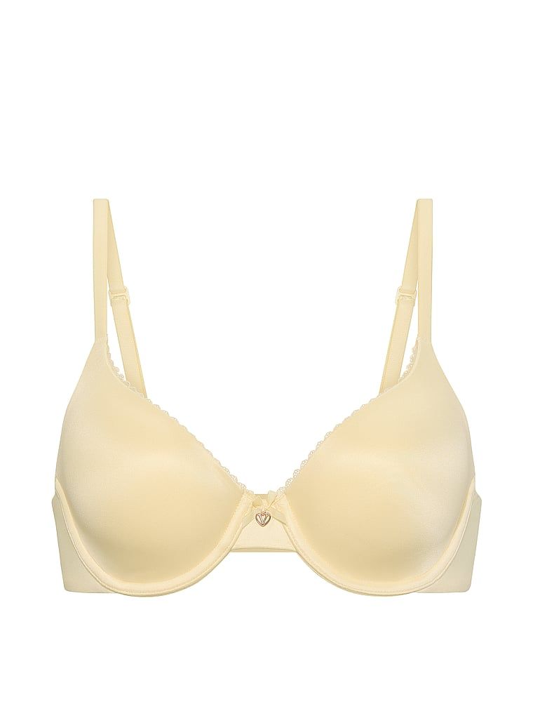 Mírně vycpaná podprsenka s pevně vystavěnými košíčky. Produkt je žluté barvy a pochází z kolekce Body by Victoria.