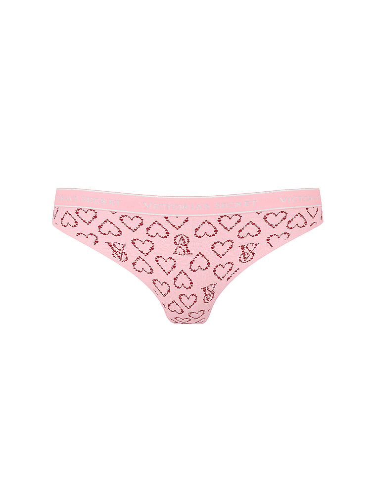 Bavlněné tanga s logem v pase. Produkt je vzorovaný a pochází z kolekce Cotton.