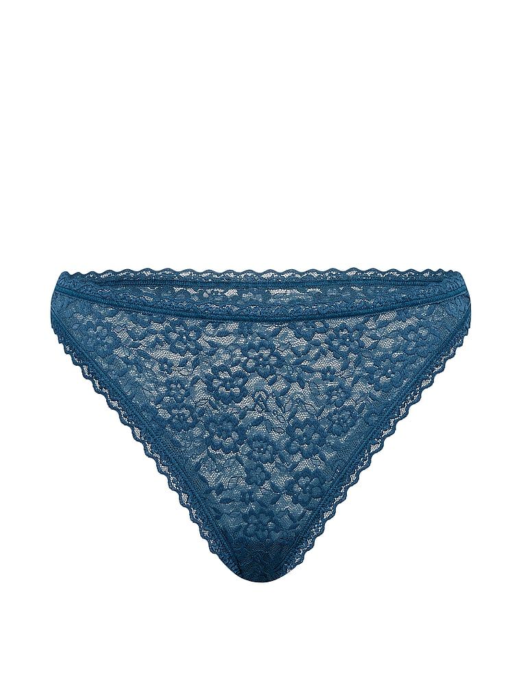 Krajkové kalhotky z krajky z 90. let. Produkt je modré barvy a pochází z kolekce Lacie.
