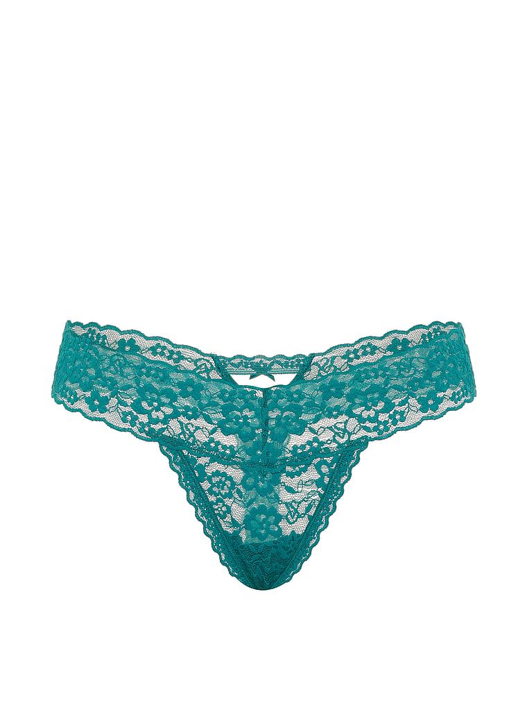 Krajkové tanga Keyhole. Produkt je modré barvy a pochází z kolekce Lacie.