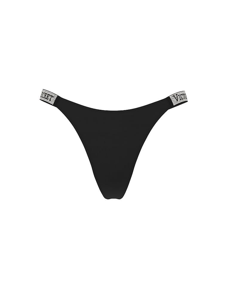 Tanga s lesklými popruhy Shine Strap. Produkt je černý a pochází z kolekce Very Sexy.
