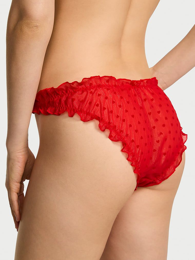 Šifonové kalhotky s volánky Heart Bikini. Produkt je vzorovaný a pochází z kolekce Dream Angels.