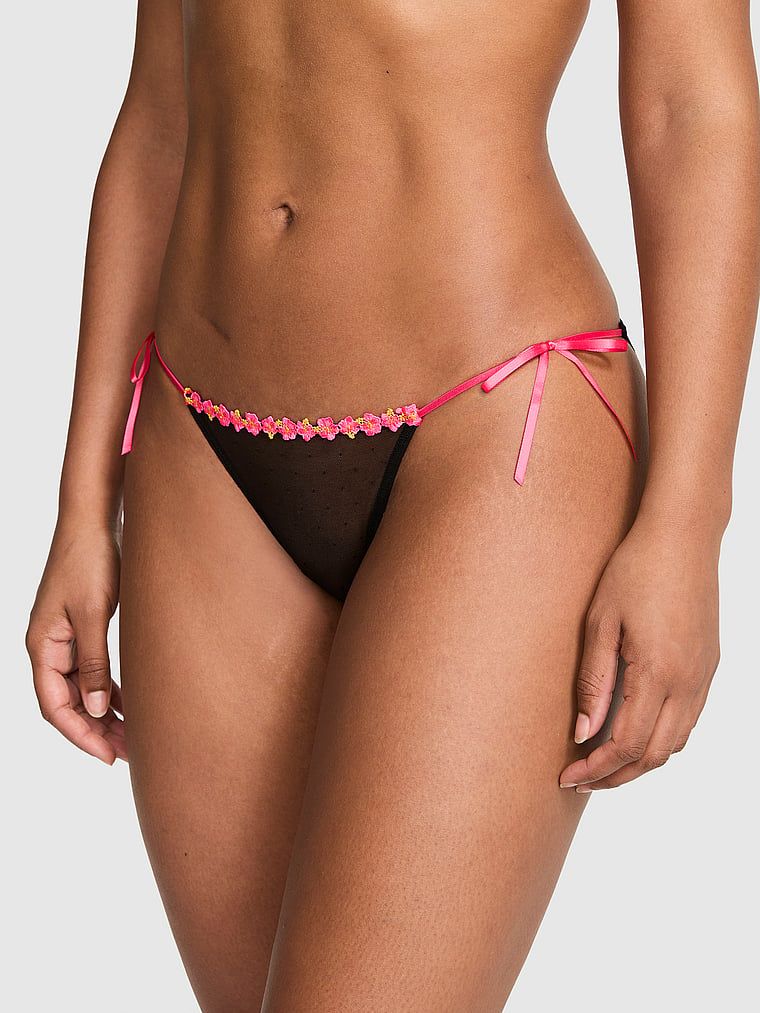 Bikini kalhotky s pásky PINK Wink