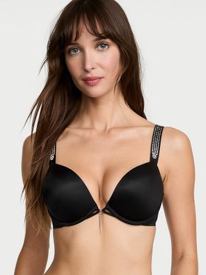 Very Sexy Push-up podprsenka Bombshell s ombré proužky a lesklými ramínky, která přidává 2 velikosti košíčků