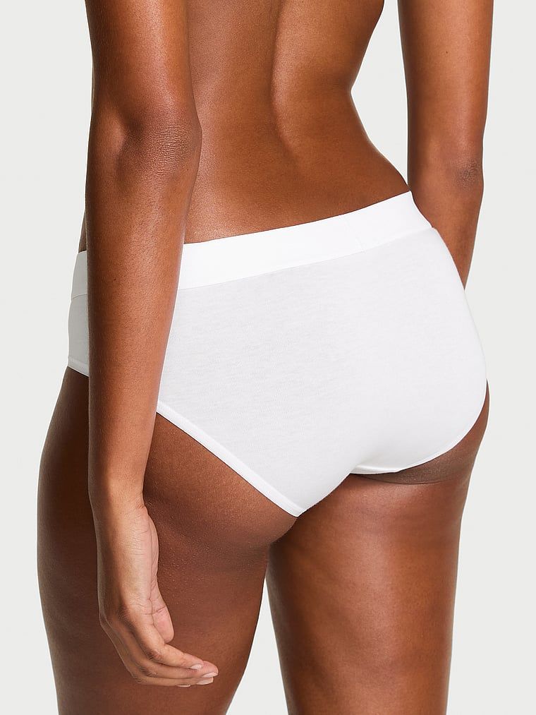 Bavlněné kalhotky s logem Shine Patch Hiphugger. Výrobek je bílé barvy a pochází z kolekce Cotton.