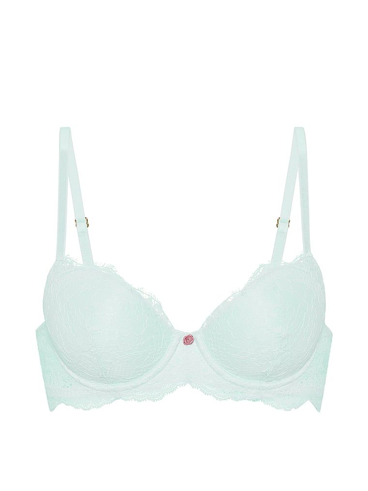 Mírně polstrovaná krajková podprsenka Classic Demi. Produkt je modré barvy a pochází z kolekce Dream Angels.
