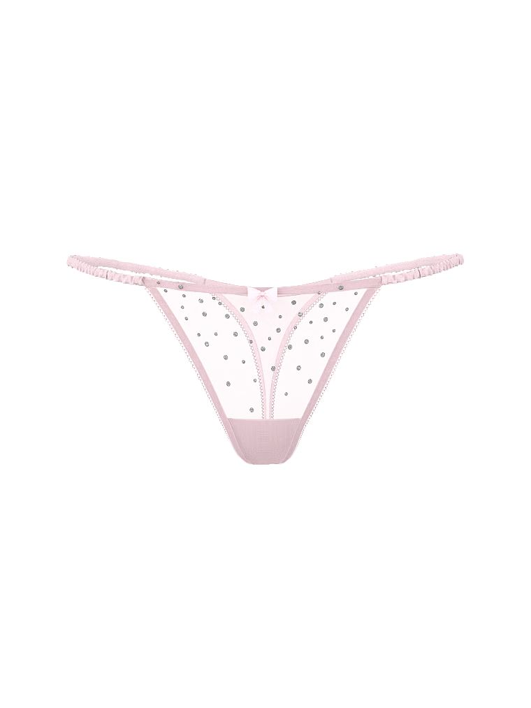 Tanga s krystaly Crystal Shimmer. Produkt je růžové barvy a pochází z kolekce Dream Angels.