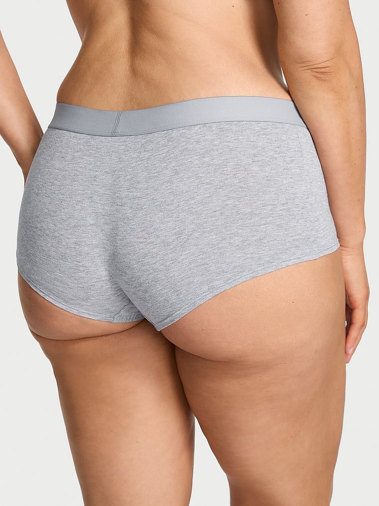 Bavlněné šortky s lesklým logem Shine Patch. Produkt je šedé barvy a pochází z kolekce Cotton.