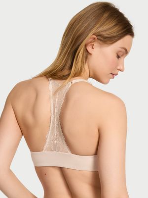 Body by Victoria Lehce podšitá krajková demi podprsenka Racerback