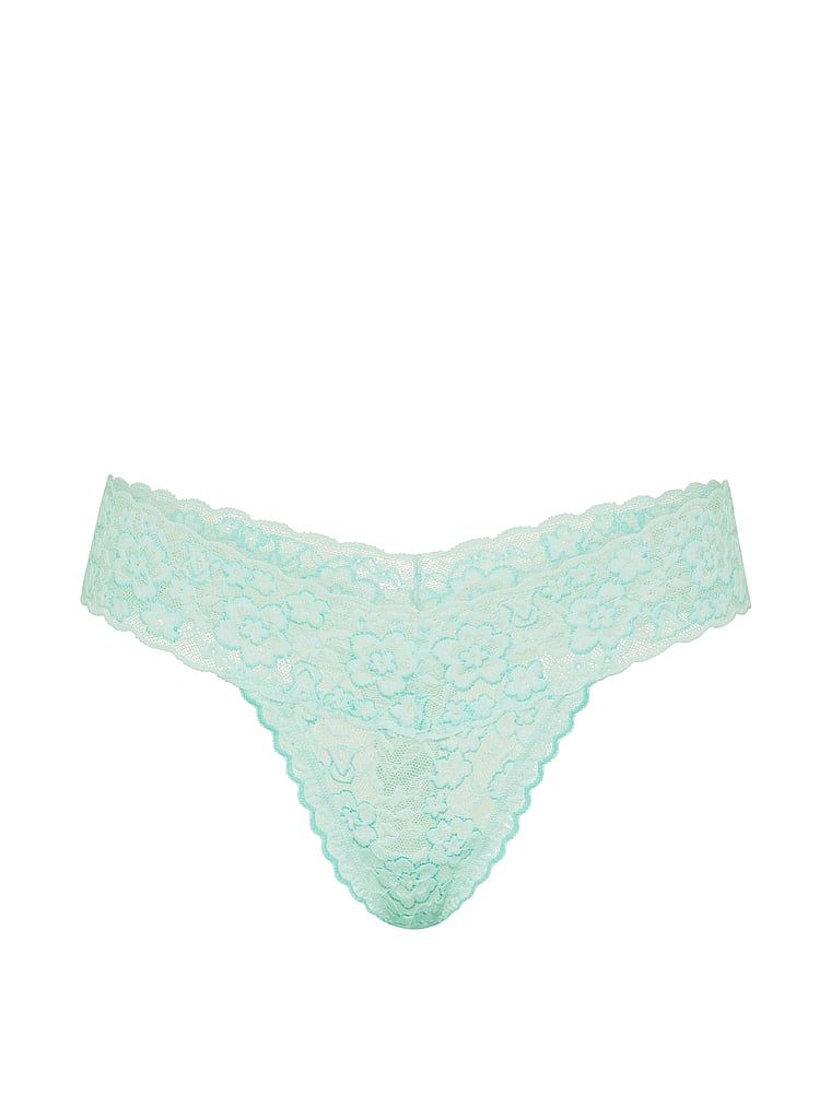 Krajková tanga Lace. Produkt je modré barvy a pochází z kolekce Lacie.