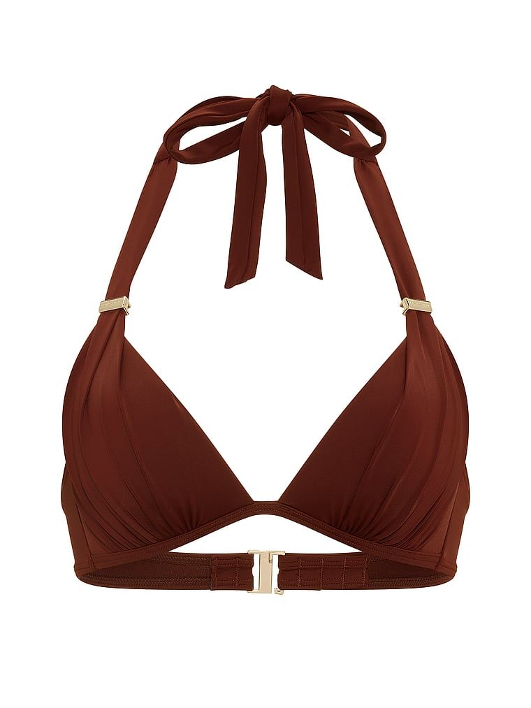 Essential Harlow push-up bikinový top. Produkt je vzorovaný a pochází z kolekce Victoria's Secret Swim.