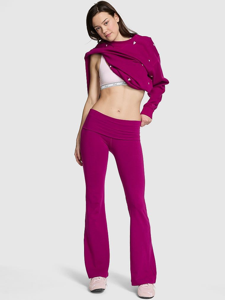 Legíny All-Day Cotton s ohrnovacím pasem, rozšířené