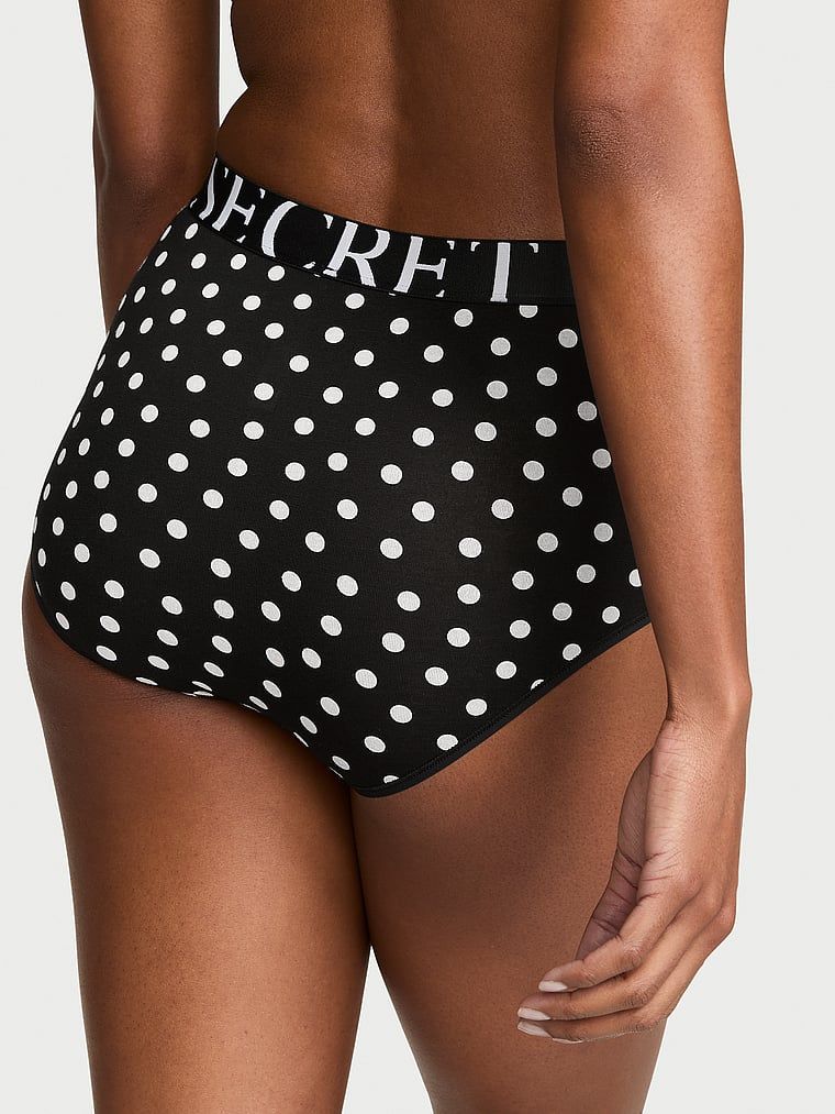 Bavlněné kalhotky s vysokým pasem Exploded Logo Briefs. Produkt je vzorovaný a pochází z kolekce Cotton.