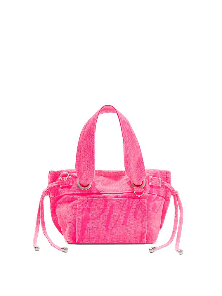Mini plátěná shopper taška s plochým dnem