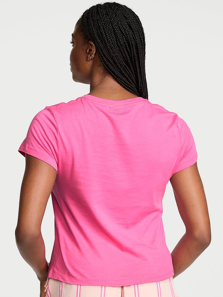 Mix & Match bavlněné noční tričko. Produkt je růžové barvy a pochází z kolekce Victoria's Secret.