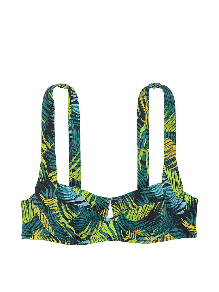 Horní díl plavek se silně zabudovanými košíčky Essential. Produkt je vzorovaný a pochází z kolekce Victoria's Secret Swim.