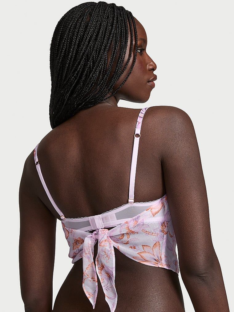 Vintage korzetový top Blossom. Produkt má květinový vzor a pochází z kolekce Victoria's Secret.