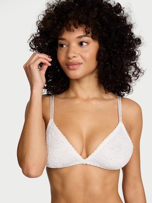 Victoria's Secret Nepodšitá krajková trojúhelníčková braletka