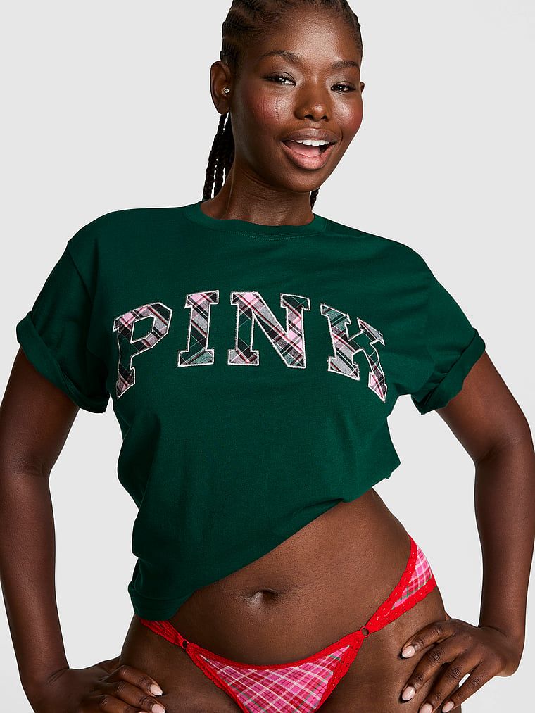 PINK Tričko Campus Cotton s krátkým rukávem