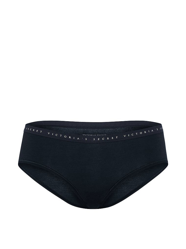 Bavlněné kalhotky v bikinách. Produkt je modré barvy a pochází z kolekce Victoria's Secret.