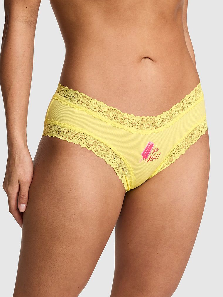 Cheeky kalhotky s krajkou PINK Wink