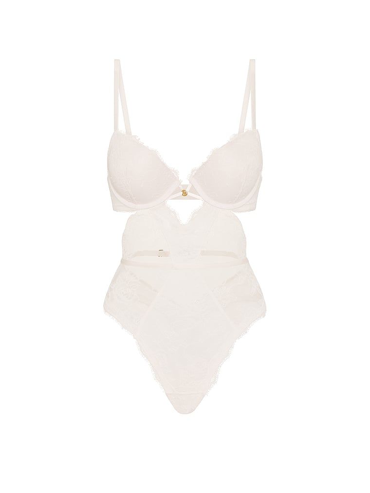 Rose Lace push-up overal. Produkt je bílé barvy a pochází z kolekce Very Sexy.