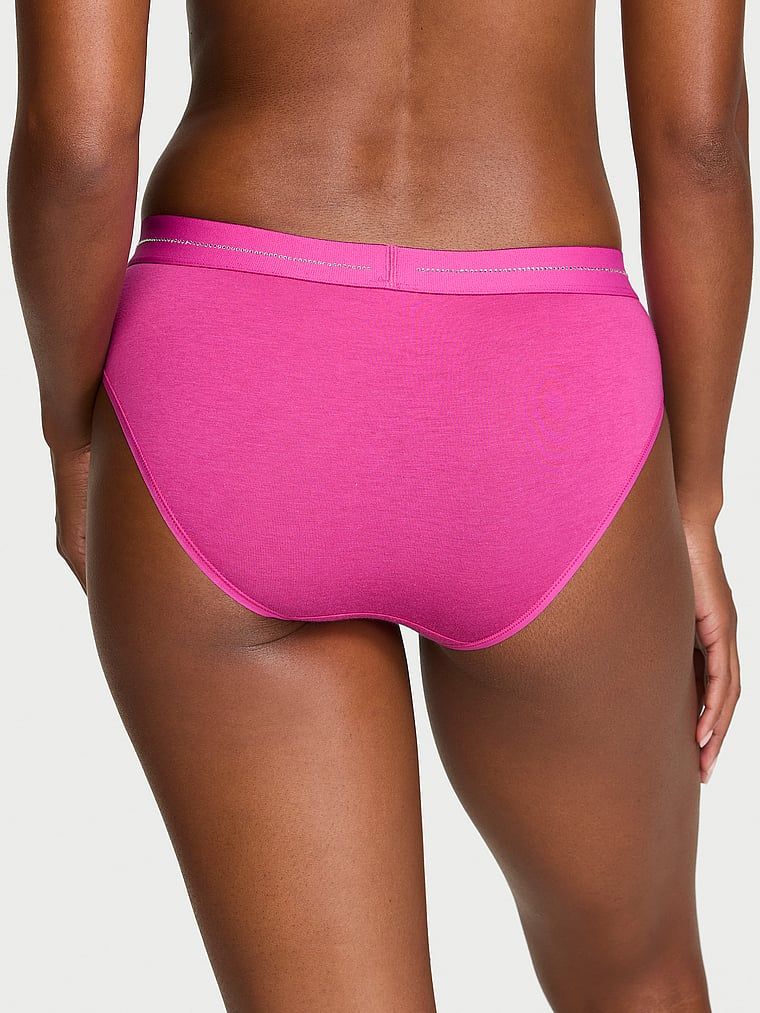 Shin Logo Hiphugger bavlněné kalhotky. Produkt je růžové barvy a pochází z kolekce Cotton.