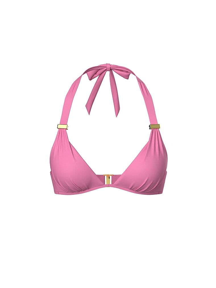 Nezbytný Harlow push-up bikinový top. Produkt je růžové barvy a pochází z kolekce Victoria's Secret Swim.