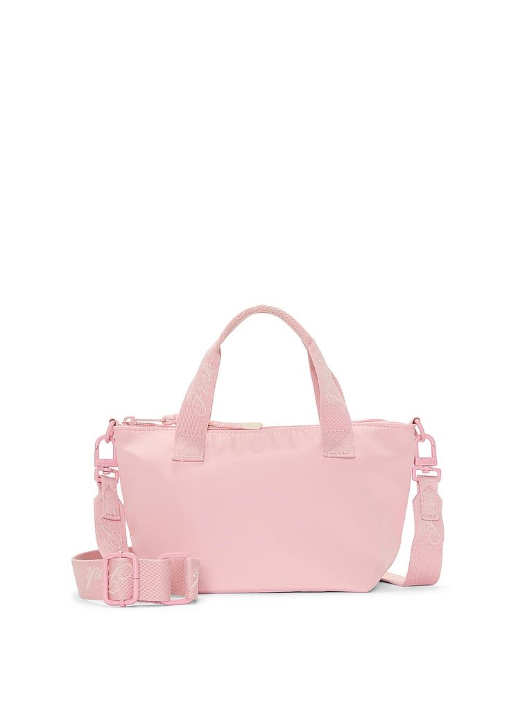 Mini nylonová tote kabelka přes tělo