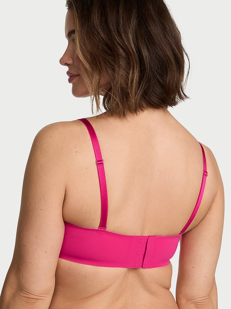 Push-up podprsenka bez ramínek a s kosticí, Perfect Comfort bez ramínek. Produkt je růžové barvy a pochází z kolekce Victoria's Secret Bar.