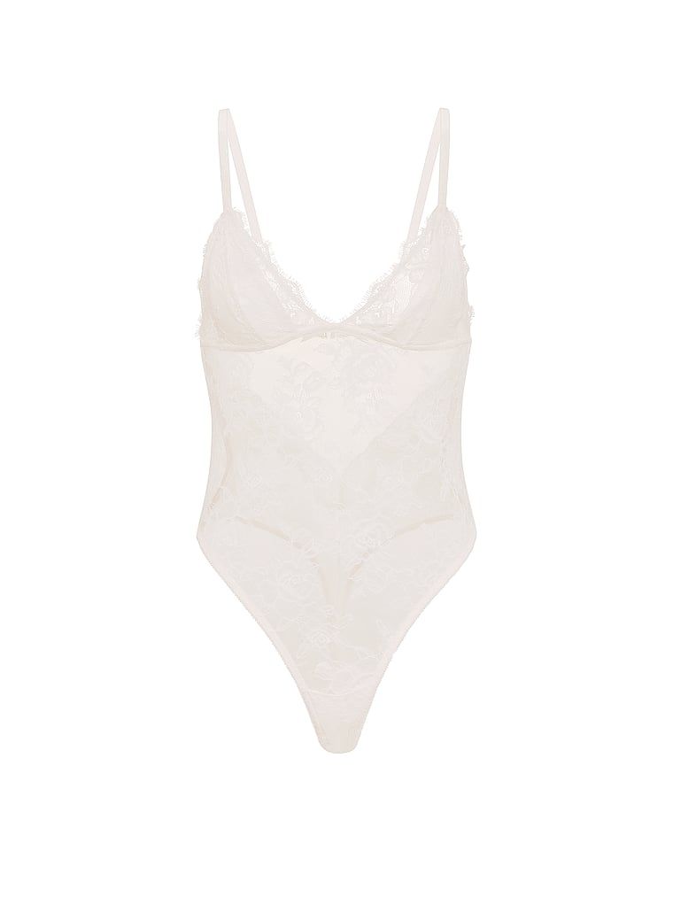 Body koronkowe Triangle Body. Produkt je bílé barvy a pochází z kolekce Very Sexy.