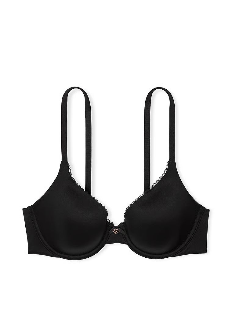 Mírně vyztužená podprsenka se silně vsazenými košíčky Infinity Edge. Produkt je černý a pochází z kolekce Body by Victoria.
