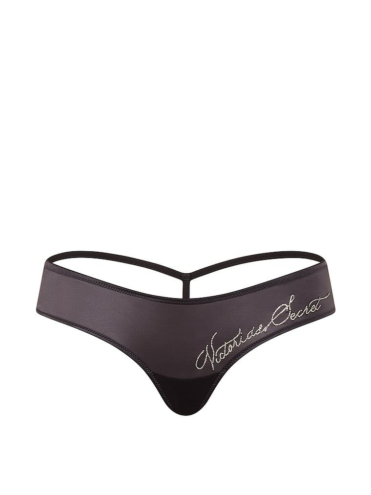 Kalhotky s unikátním zády a nápisem Shine Script Cheeky. Produkt je šedobarevný a pochází z kolekce Very Sexy.