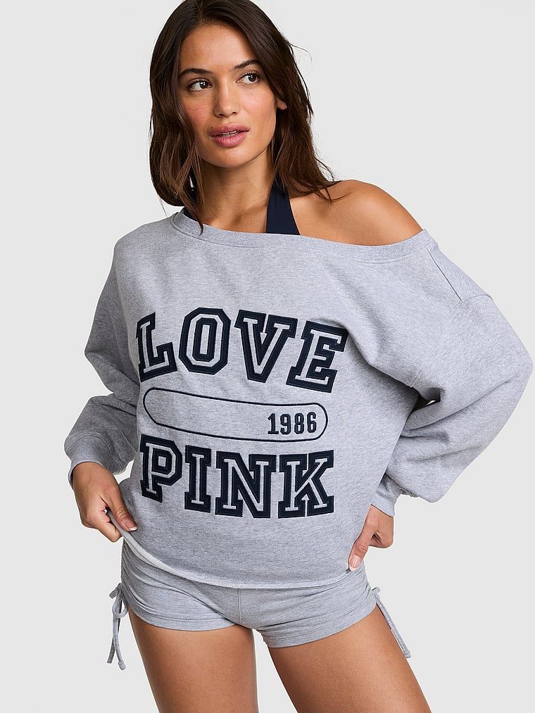 Mikina Campus Fleece™ s odhalenými rameny a žebrovaným lemováním