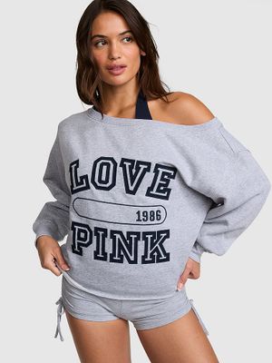 Mikina Campus Fleece™ s odhalenými rameny a žebrovaným lemováním