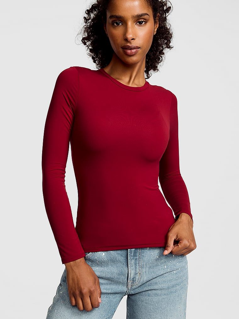Tričko s dlouhým rukávem PINK Base Stretch™