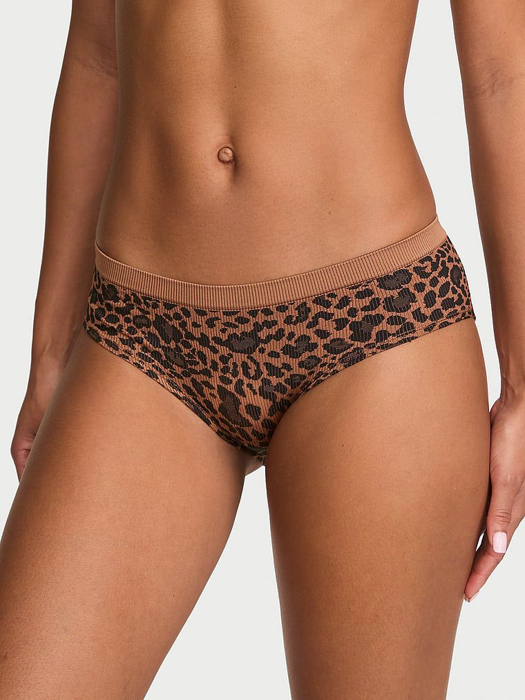 Seamless Bezešvé kalhotky s leopardovým vzorem a pružným pasem