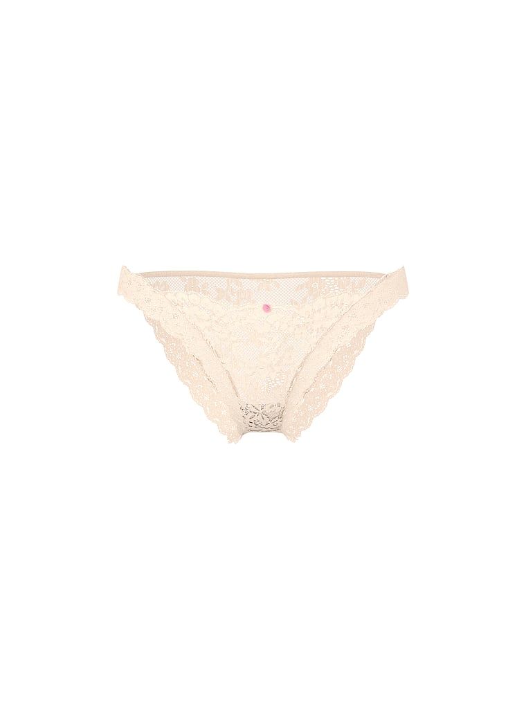 Krajkové kalhotky Krajkové bikiny. Produkt je béžový a pochází z kolekce Dream Angels.