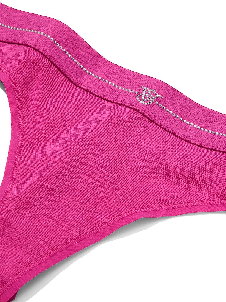 Logo Cotton thong Shine. Produkt je růžové barvy a pochází z kolekce Cotton.