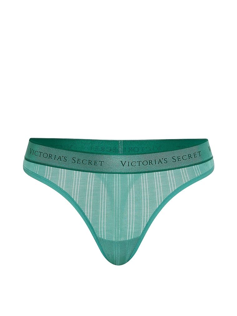 Tanga vyrobená z modálního stylu SoSoft Ultra-Fine Logo. Produkt je modré barvy a pochází z kolekce Cotton.
