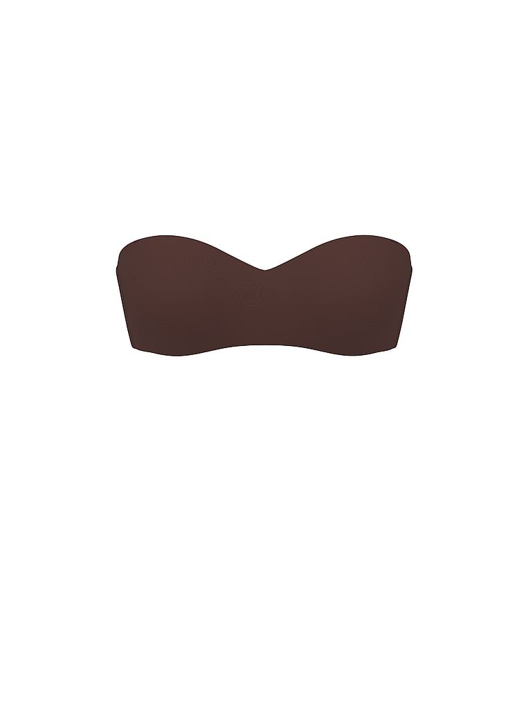 Sweetheart podprsenka bez ramínek a mírně vycpávaná podprsenka. Produkt je hnědé barvy a pochází z kolekce Victoria's Secret Bar.