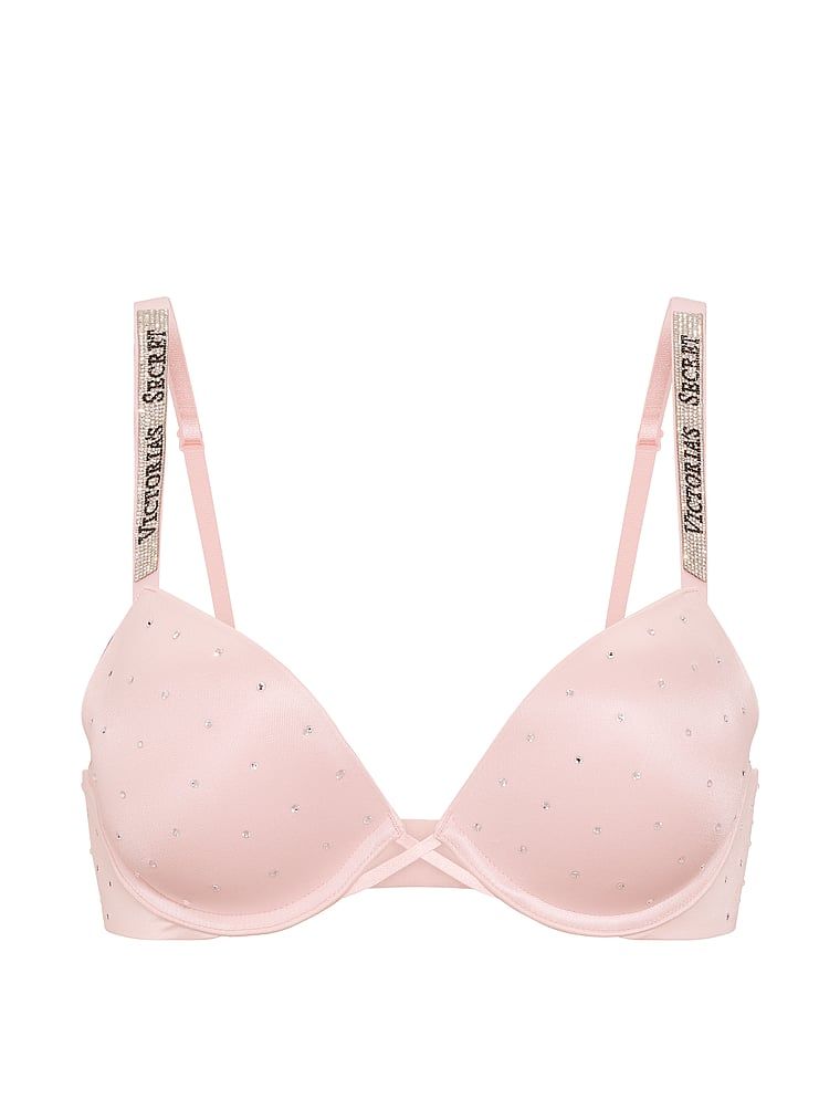 Podprsenka na kliky, lesk na ramínka. Produkt je růžové barvy a pochází z kolekce Very Sexy.