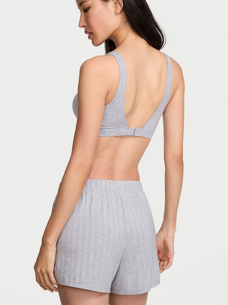 SoSoft ultra-jemné modální šortky na spaní. Produkt je šedé barvy a pochází z kolekce Victoria's Secret.