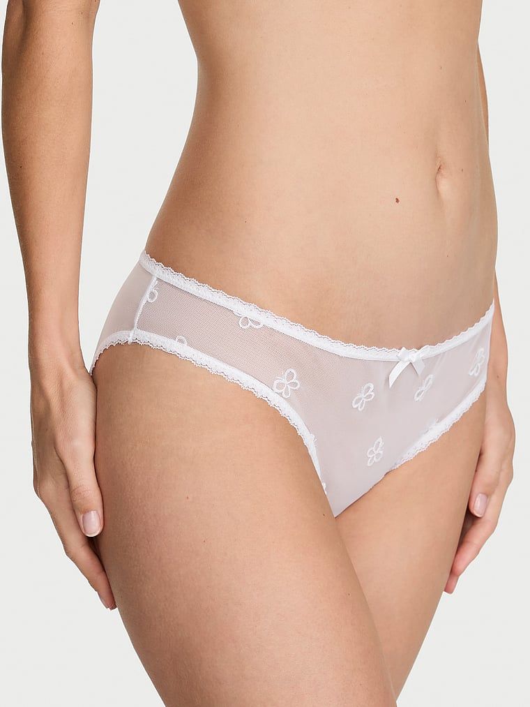 Dream Angels Kalhotky bikini s výšivkou motýlů ze síťoviny