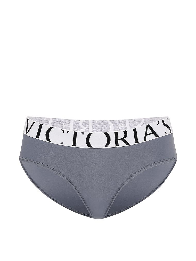 Kalhotky s logem Cool Hiphugger. Produkt je šedé barvy a pochází z kolekce Victoria's Secret.