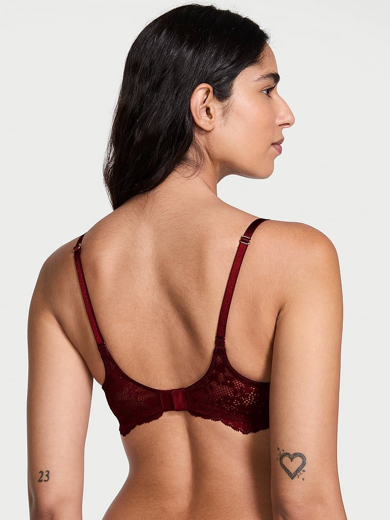 Push-up podprsenka Smooth a Lace. Výrobek je červené barvy a pochází z kolekce Dream Angels.