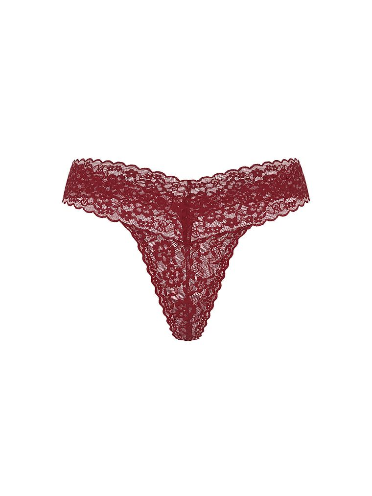 Krajková tanga Lacie Sparkle s flitry. Produkt je červené barvy a pochází z kolekce Lacie.